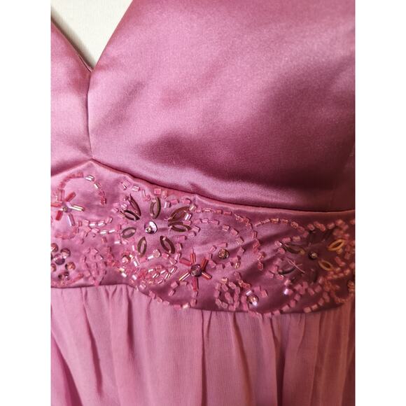 OC OC Silk Beaded Maxi Dress Princess Y2K Fairy Whimsy Prom - Picture 6 of 13